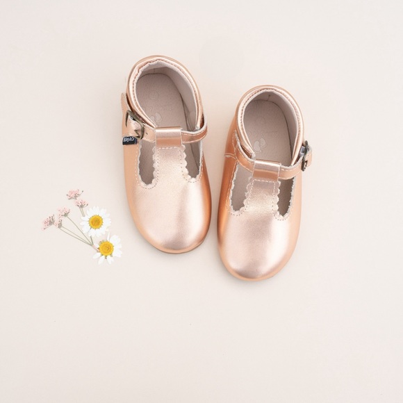 Rose Gold Riley T-straps - Picture 6 of 11